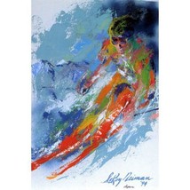 Leroy Neiman World Class Skier Plate Signed Serigraph on Paper  - £232.85 GBP