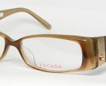 Escada Ves 089S S9Mk Brun / Or Lunettes En Plastique Monture 54-14-140Mm - $85.96