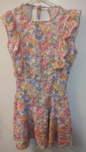 Shein Floral Print Backless Layered Hem Dress Size M - £10.13 GBP