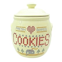 Vintage Cookie Jar Cross Stitch Fresh Baked Treasure Craft Sampler Country 1984 - $31.18