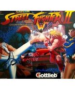 Gottlieb Capcom Street Fighter II Pinball Game Translite Art Original 19... - $121.49