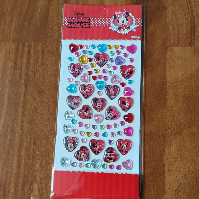 Play 1PC  Mickey Mouse Minnie Mouse Rhinestone Stickers Funny Play Play Cute Ani - £23.68 GBP