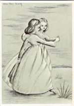 Postcard Children Girls Dancing  Von Der Liebe Posted 6 x 4 Inches - £9.52 GBP