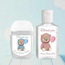 Personalized Baby Shower We Can Bearly Wait Hand Sanitizer Labels, Teddy... - $9.47