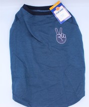 Top Paw - Dog Shirt - Medium - Blue Peace Sign - £7.46 GBP
