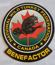 NATIONAL WILD TURKEY FEDERATION CANADA BENEFACTOR NWTF STICKER DECAL CAN... - £7.85 GBP