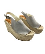 Anthropologie x Soludos Womens 9 Seville Platform Espadrille Sandals Gray - $61.01 CAD