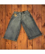 NWT Regal Mens Jeans Size 36 Baggy Wide Leg 90s Y2K Cholo Light Wash Black - $55.39 CAD