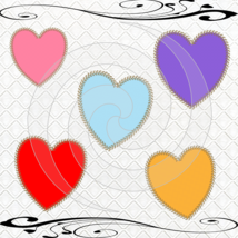 Hearts H1smp-Digital Clipart-PNG-Jewelry-T shirt-Scrapbook. - £1.00 GBP