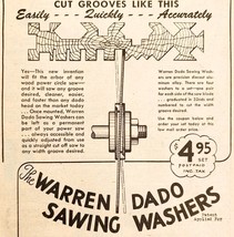 1947 Warren Dado Circular Saw Washers Advertisement Vintage Shop Tools E8D - $19.99