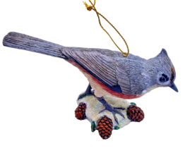 The Danbury Mint Songbird Ornament Titmouse Blue Bird NEW w/ Tag Christmas - $37.18