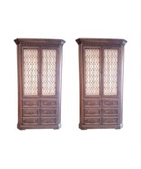 Mid-Century Tall Oak Armoire Wardrobe Cabinets-A Pair - £3,940.99 GBP