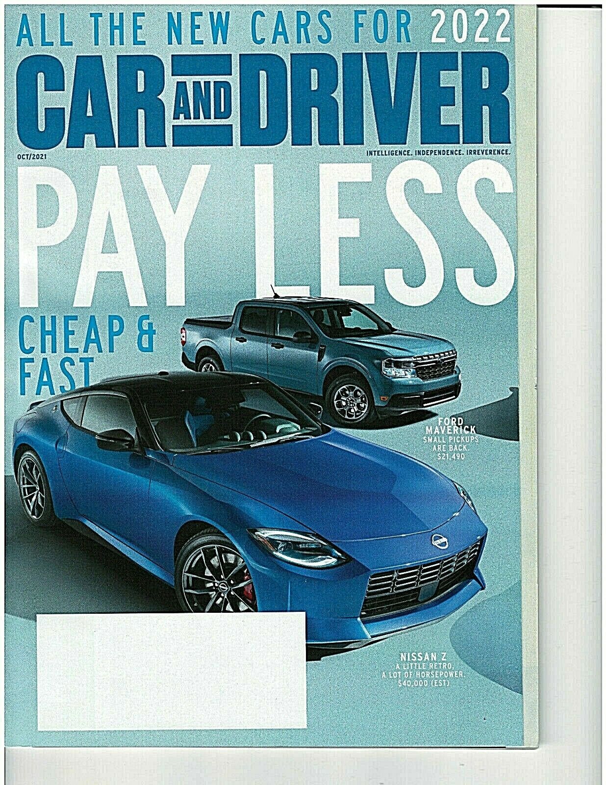 Primary image for CAR AND DRIVER MAGAZINE  OCTOBER 2021  ISSUE FEATURING ALL THE NEW CARS FOR 2022