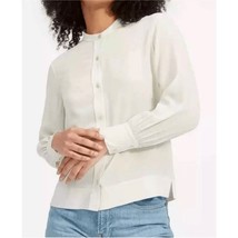 Everlane Womens The Clean Silk Blouson Shirt Button Down Mint Light Green 6 - £38.00 GBP