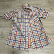 Britac Plaid Button-Up Short Sleeve Shirt Womens XL Red Green White Punk... - $47.40