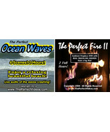 (2) DVD Combo Set The Perfect Fire 2 Virtual FIREPLACE &amp; Ocean Waves Bea... - £11.13 GBP