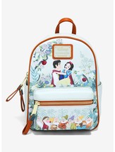 Loungefly Disney Snow White &amp; The Seven Dwarfs Floral Mini Backpack New - £71.18 GBP