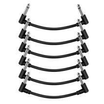 6 Pack 6 Inch Guitar Patch Cables, Black Guitar Pedal Cable Effect Cable Cord, - $32.99