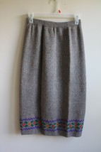 Vtg Beldoch Popper S/M? Acrylic Knit Elastic Waist Sweater Skirt USA Made - $26.60