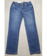 Seven7 Straight Jeans Womens 4 Blue Denim Stretch High Rise Fitted Throu... - $29.30