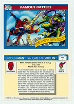 1990 Marvel Universe Series 1 Art Trading Card #111 ~ Spiderman vs Green Goblin - £5.53 GBP
