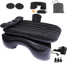 Inflatable Air Bed SUV Car Travel Camping Mattress Back Seat with Pump+2 Pillows - £34.99 GBP