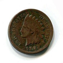1903 Indian Head Penny United States Small Cent Antique Circulated Coin 03717 - £4.23 GBP