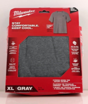 Milwaukee Men&#39;s X-Large Hybrid Work Short Sleeve Crew Neck T-Shirt Gray 603G-XL - £17.01 GBP