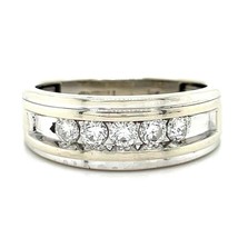 Mens 1/2 ctw Diamond Band Ring REAL Solid 10 k White Gold 3.7 g Size 8.25 - €707,16 EUR