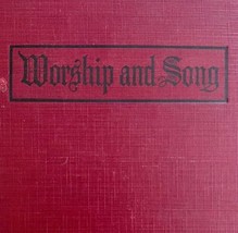 Worship and Song 1921 Song Book Hymn Sheet Music Rev Edition Antique HC BKBX2 - £24.40 GBP