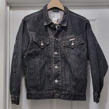 Vintage 90s Puma Black Denim Button Up Jean Jacket Men&#39;s Sz M - $1,147.51 MXN