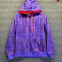 Under Armour Semi-Fitted Jacket Womens S Small Purple Full Zip Hooded - £15.19 GBP
