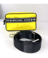 New Michael Kors Crossbody Bag  Kenly Sport Yellow Logo Medium  Double Z... - $113.84