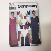 Simplicity 5973 Size 18W-24W Women&#39;s Evening Jacket Slim Flared Skirts Lined Top - $12.86