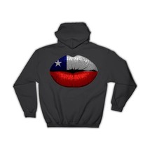 Lips Chilean Flag : Gift Hoodie Chile Expat Country For Her Woman Feminine Women - £28.30 GBP