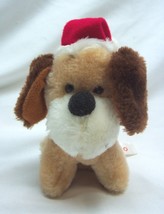 Vintage Russ Hoho The Puppy Dog In Santa Hat Christmas Plush Stuffed Animal Toy - £15.82 GBP