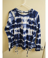 MICHAEL KORS Womens Blue &amp; White Tye Dye Sweatshirt, Sz L - $8.99