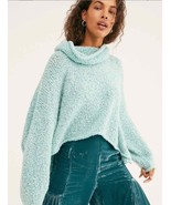 Free People BFF aqua Star Sweater Roll Neck  Size L MSRP $98 - $918.74 MXN