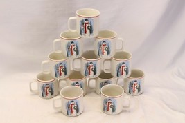 Enchanted Forest Christmas Snowman Cups Mugs  Set of 12  Xmas - $39.19