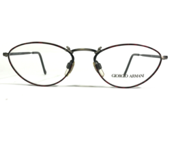 Giorgio Armani 226 874 Eyeglasses Frames Black Red Round Full Wire Rim 53-18-140 - £74.83 GBP