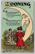 Mooning Couple On Smiling Moon As Man Professes His Love For Her Postcard A46 - £9.38 GBP