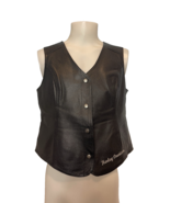 Harley-Davidson Men Biker Vest Black Leather XL - $104.25 CAD
