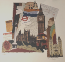 $175 Melissa Markell Signed 14/400 London Underground Lithograph Vintage... - £182.29 GBP