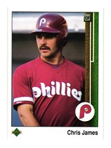 1989 Upper Deck #513 Chris James Philadelphia Phillies - $5.00