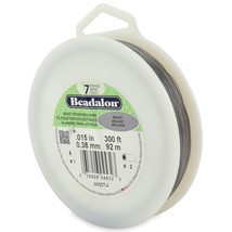 Beadalon 7 Strand Stainless Steel Bead Stringing Wire.015 in / 0.38 mm, Bright,  - £22.72 GBP