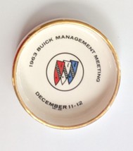 Dec 11-12 1963 BUICK Management Meeting Gold-Rim Ceramic Coater/Ashtray - £19.77 GBP