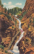 Seven Falls South Cheyenne Canon Pikes Peak Region Colorado CO Postcard B35 - £2.36 GBP