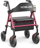 Homland Rollator Walker w/Seat, Adjustable, 350lb Wt Capacity, Lightweig... - $157.74 CAD