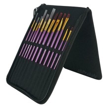 Low Cost Set of 12 pc branded Artist Painting Brush set in Palette Zippered Case - £56.88 GBP