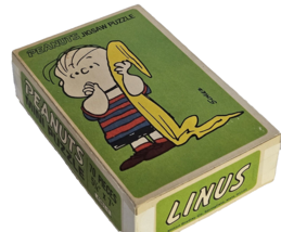 1952 Linus Peanuts Jigsaw Puzzle 70 Pieces Schultz 5 1/4&quot; X 7&quot; Milton Bradley - £18.16 GBP